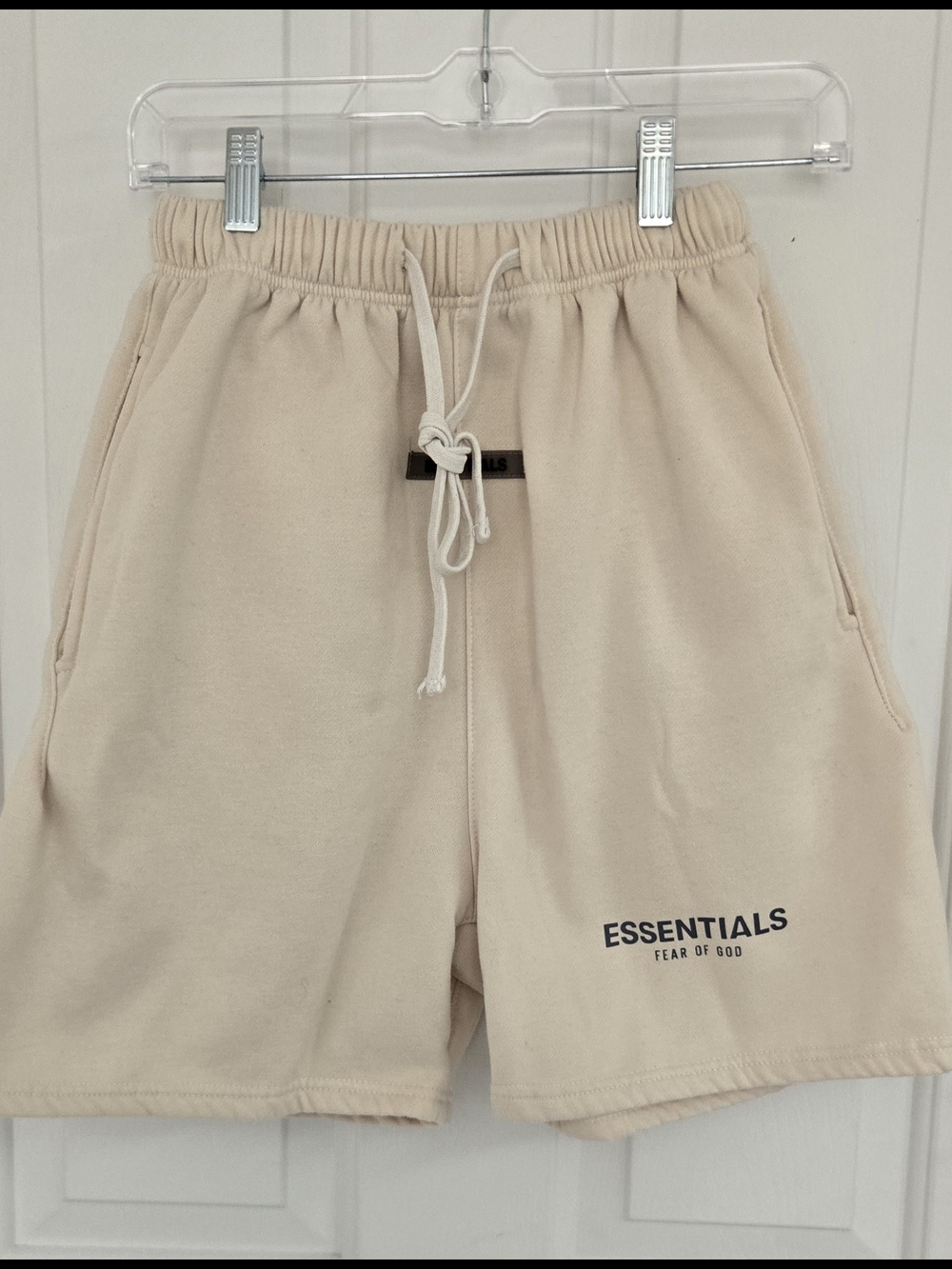 Fear of God ESSENTIALS Men's Cream Drawstring Athletic Shorts